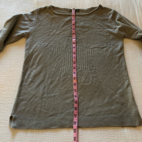 Wit & Wisdom Star Cable Knit Sweater Light Gray | XS | NWT - Picture 7 of 12